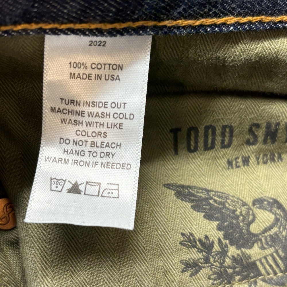 Todd Snyder Jeans Mens 32x30 Selvedge Blue Straight Slim Fit‎ Button Fly Indigo - Picture 15 of 16